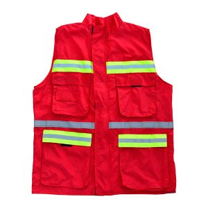 Chaleco Tipo Mariner con Reflejante Rojo (pieza)