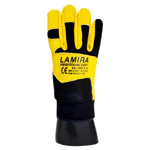Guante de Piel Multiusos Lamira AS-3896 Amarillo/Negro (par)