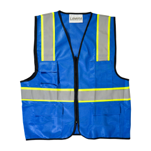 Chaleco de Alta Visibilidad Azul con Malla en Espalda LS-4051 (pieza)