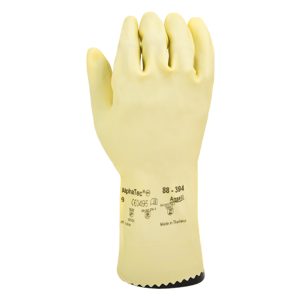 Guante de Látex Natural Texturizado AlphaTec Ansell 88-394 12" Amarillo (par)