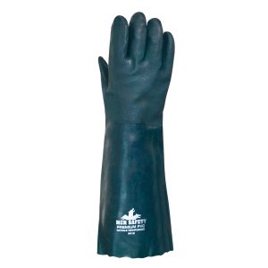 Guante PVC Premium con Refuerzo de Nitrilo Texturizado Memphis MCR 6418-18"  Verde (par)