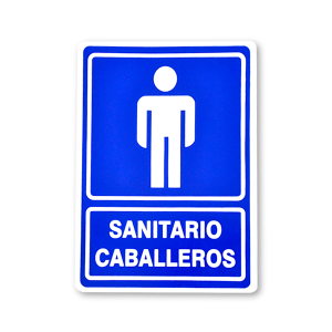 Señalamiento Sanitario de Caballeros 25 x 35 cm (pieza)
