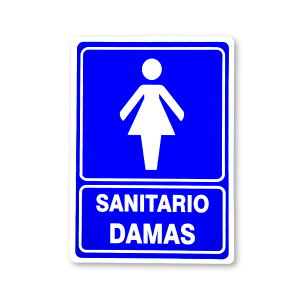Señalamiento Sanitario de Damas 25 x 35 cm (pieza)
