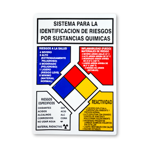 Señalamiento Sistema de Identificación de Riesgos 35 x 50 cm (pieza)