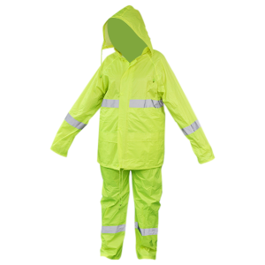 Impermeable 2 piezas Premium Lamira LS-4103 Verde con Reflejante (chamarra y pantalón)