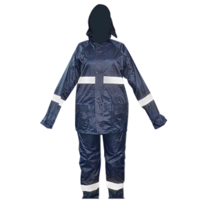 Impermeable de 2 piezas Premium Lamira LS-4103 Azul con Reflejante (chamarra y pantalón)