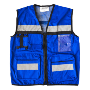 Chaleco Rescatista con Malla en Espalda Azul Rey AS-4414 (pieza)