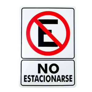 Señalamiento No Estacionarse 25 x 35 cm (pieza)