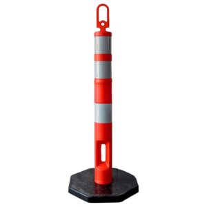 Poste de Tráfico Naranja con Doble Reflejante (pieza)